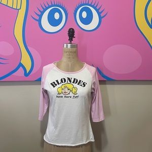 Vintage Blondes Have More Fun Pink White T-Shirt